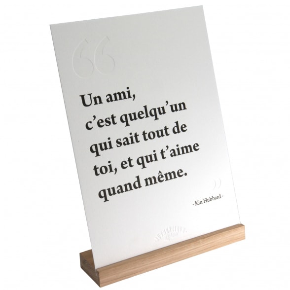 Impression d'art - Citation Hubbard - Un ami