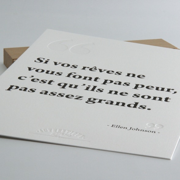 Impression d'art - Citation Johnson - Vos rêves