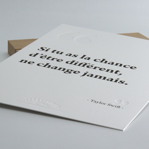 Impression d'art  - Citation Taylor Swift