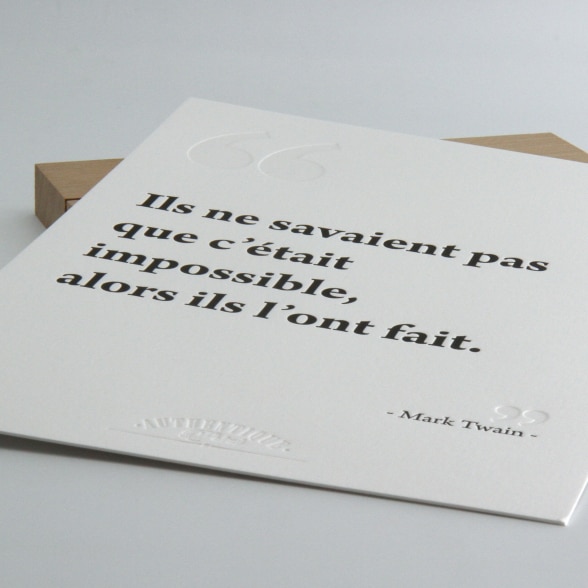 Impression d'art - Citation Twain - impossible