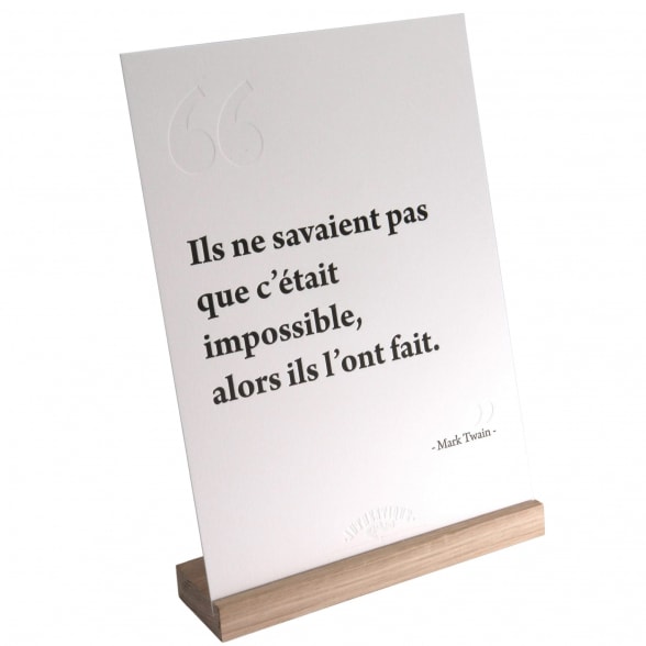 Impression d'art - Citation Twain - impossible